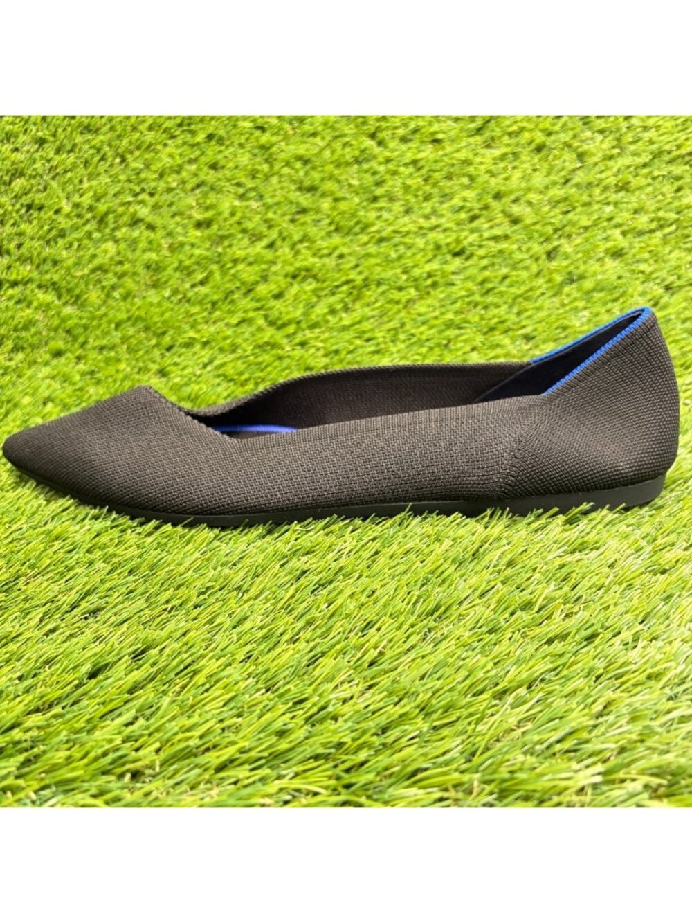 Rothy's The Point Womens Size 13 Black Blue Casual Classic Slip On Ballet Flats